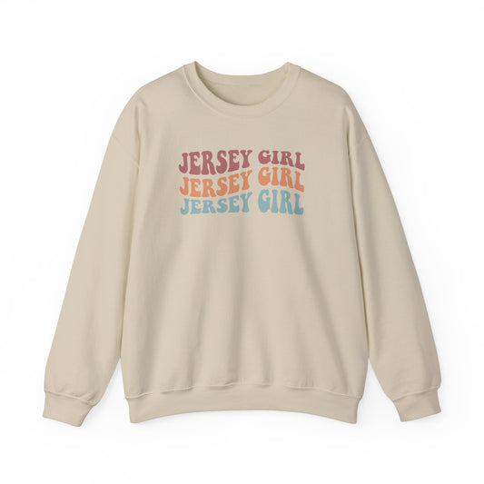 Retro Jersey Girl Unisex Heavy Blend™ Crewneck Sweatshirt