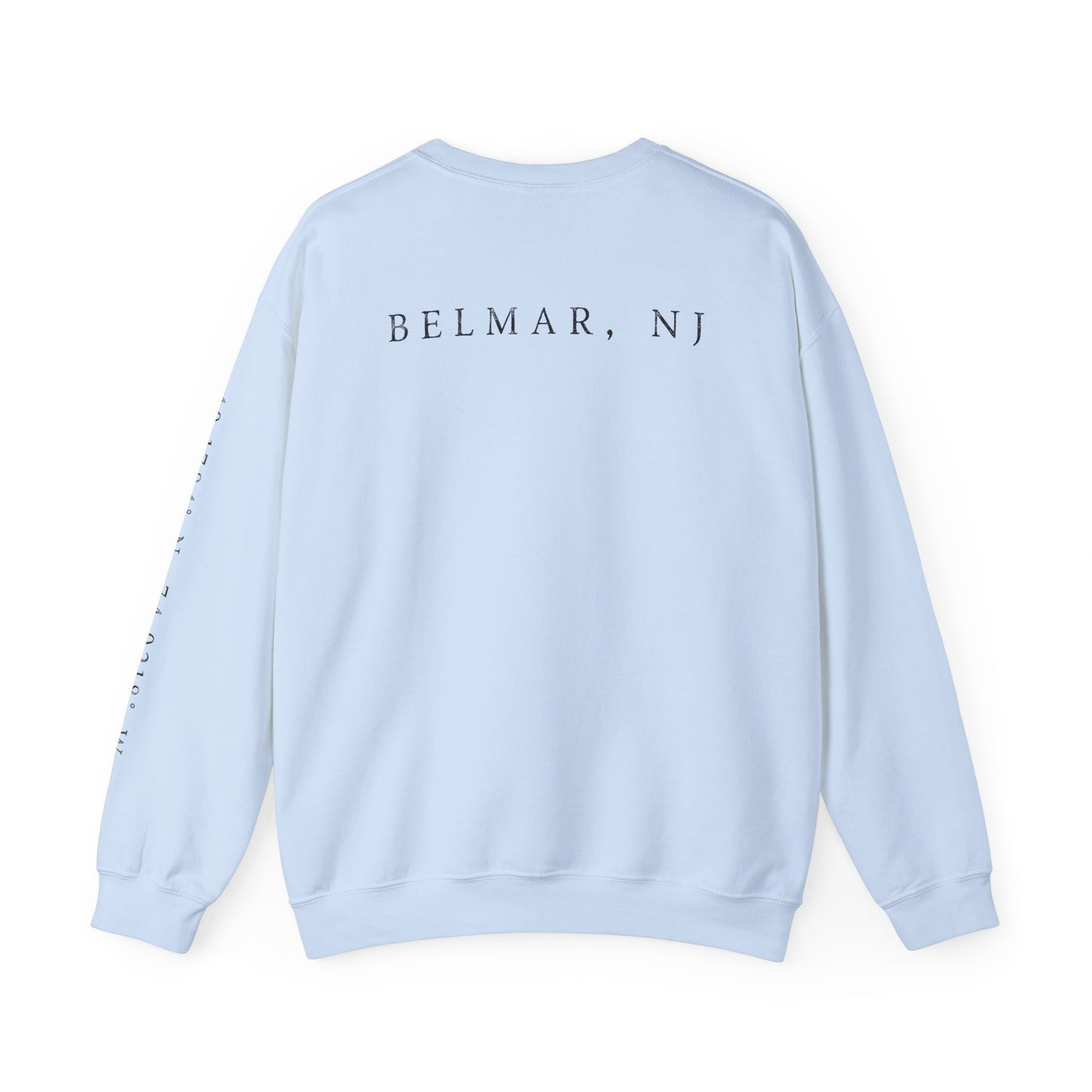 Custom Jersey Girl Shirt Personalized Town Birthday Jersey Shore Coordinates Gift for Jersey Girl Crewneck Sweatshirt