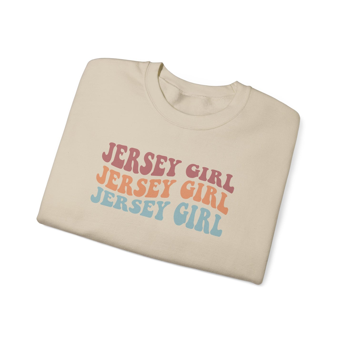 Retro Jersey Girl Unisex Heavy Blend™ Crewneck Sweatshirt