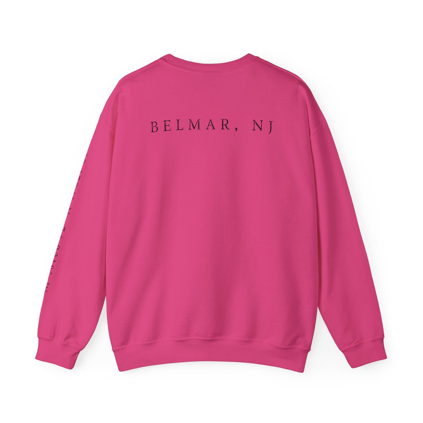 Custom Jersey Girl Shirt Personalized Town Birthday Jersey Shore Coordinates Gift for Jersey Girl Crewneck Sweatshirt