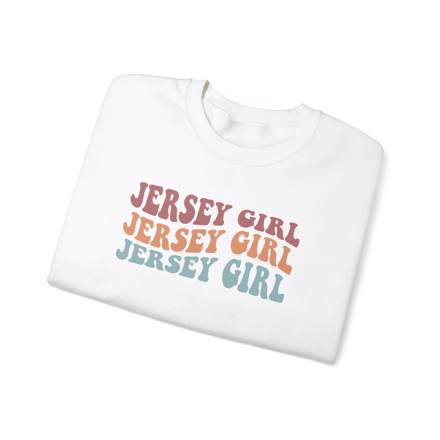 Retro Jersey Girl Unisex Heavy Blend™ Crewneck Sweatshirt